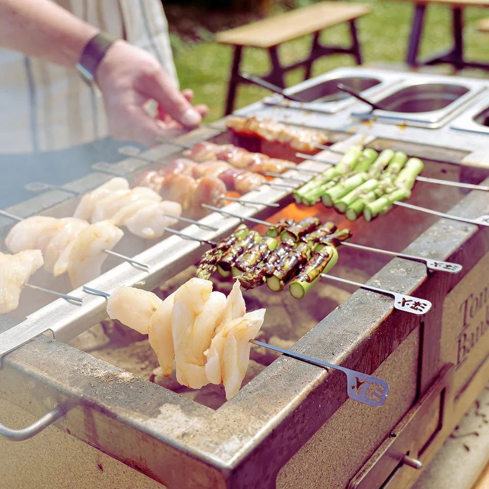Kasai Hibachi Skewers Pack of 6 grillspyd 6 stk rustfritt stål