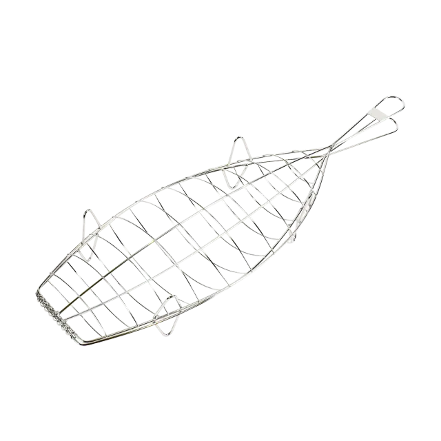 Kasai Stainless Steel Fish Grilling Basket fiskekurv 42 x 16 cm rustfritt stål