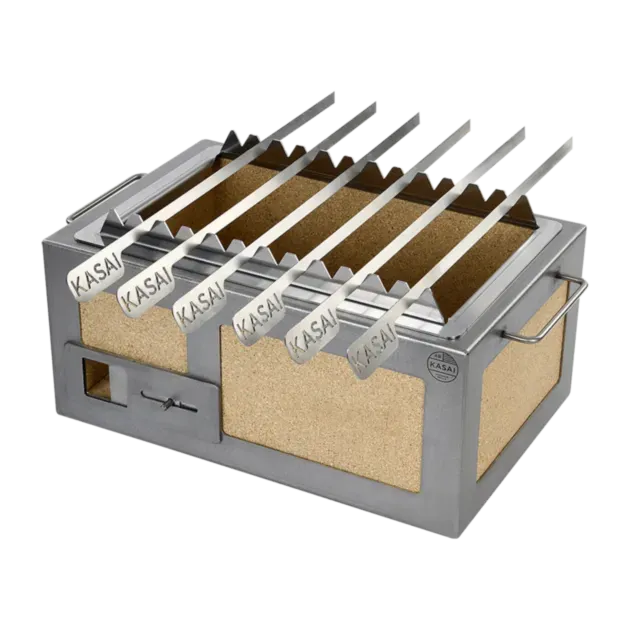 Kasai Konro Grill Skewer Edition konrogrill valgfri størrelse med spydstativ