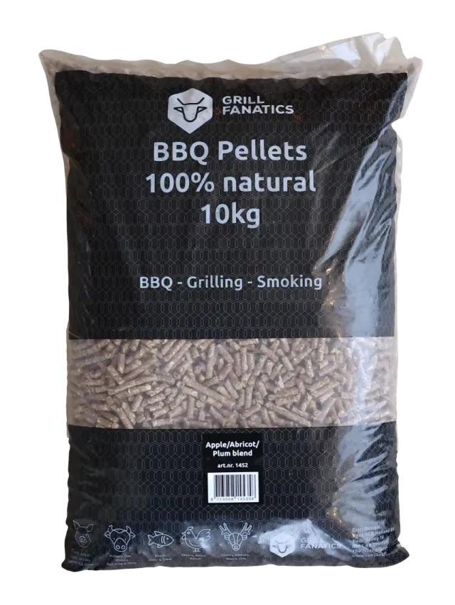 Grill Fanatics BBQ pellets eple plomme aprikos fruktblanding