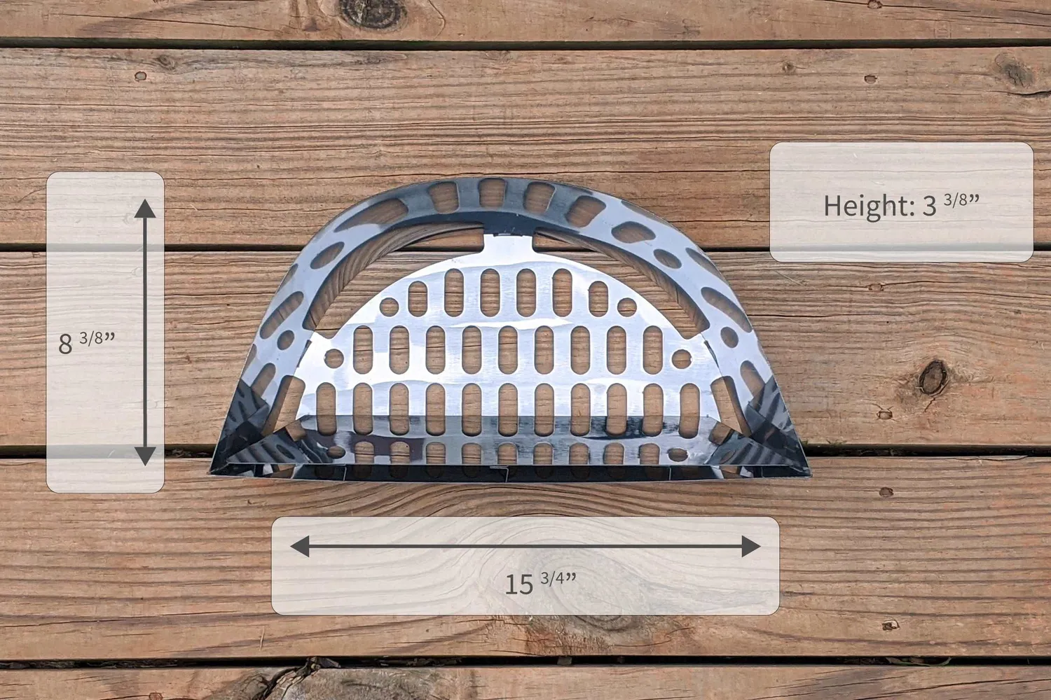 SnS Grills Slow 'N Sear 18 inch kullkurv i rustfritt stål