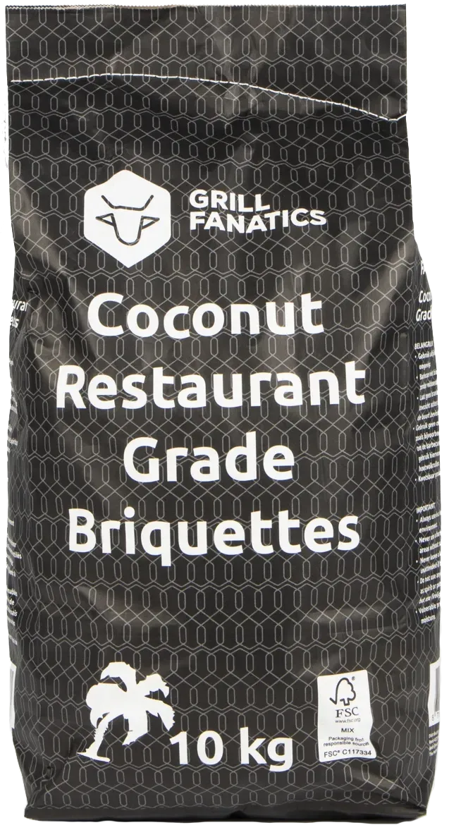 Grill Fanatics Kokos briketter 10 kg lang brenntid