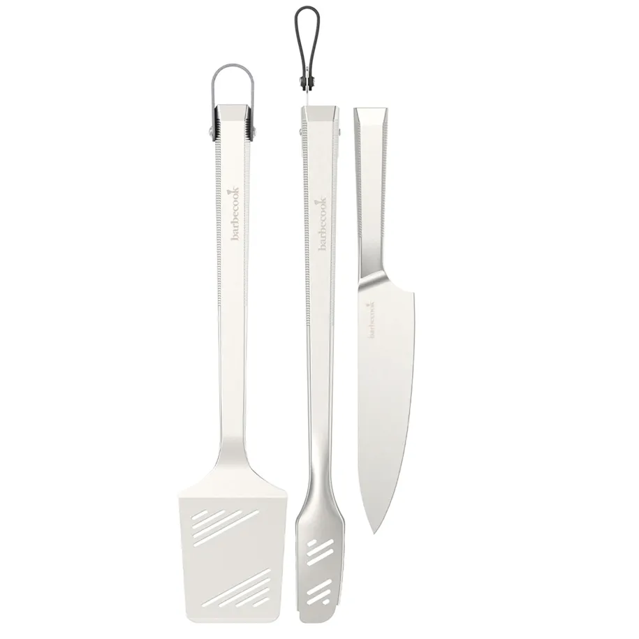 Barbecook Premium grillredskapssett med stekespade, kniv og tang