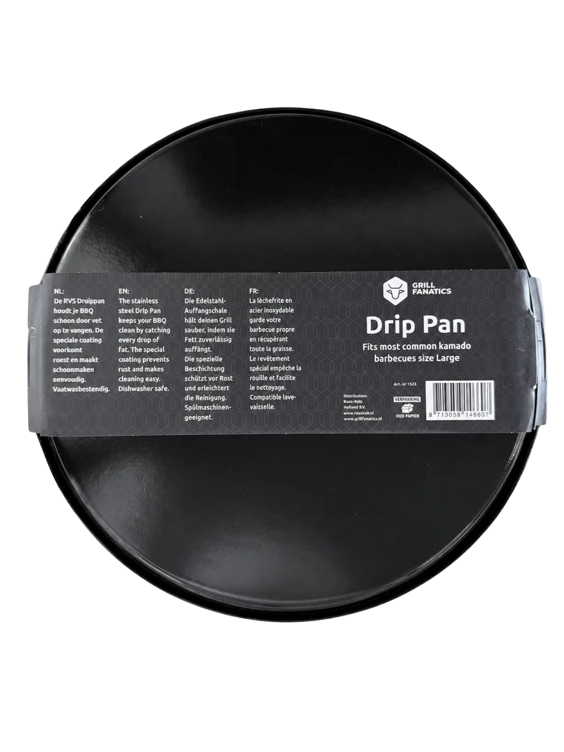 Grill Fanatics RVS opvangbak Large dryppanne rustfritt stål