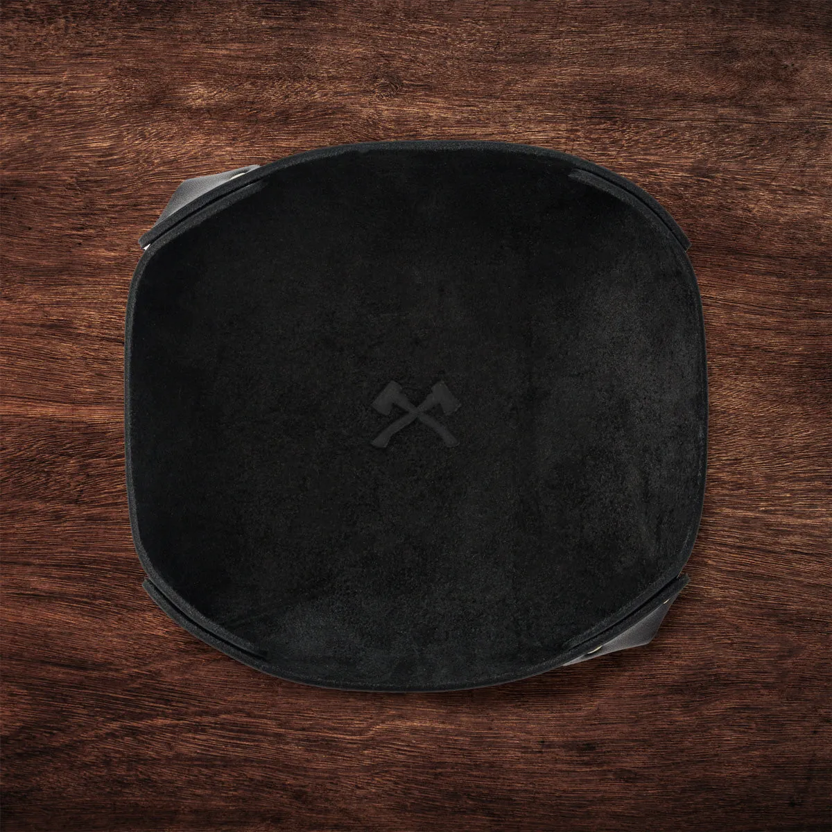 SMOKAI Leather Dump Tray skinnbrett svart 17 × 17 cm