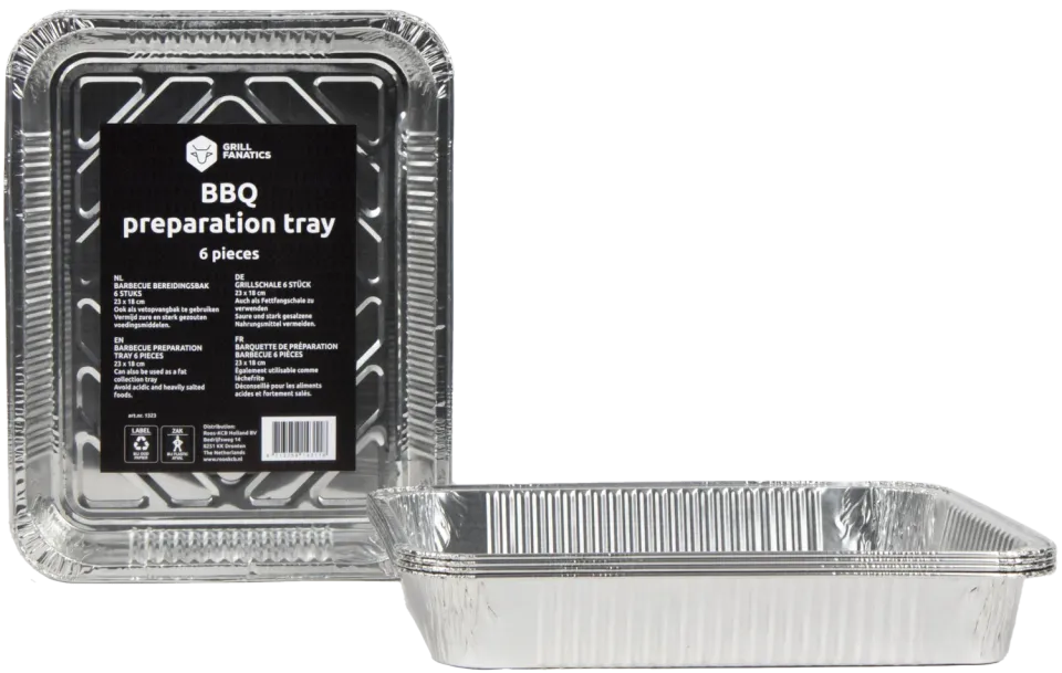 Grill Fanatics Bereidingsbak Klein grillform 23 x 18 cm 6 stk aluminium