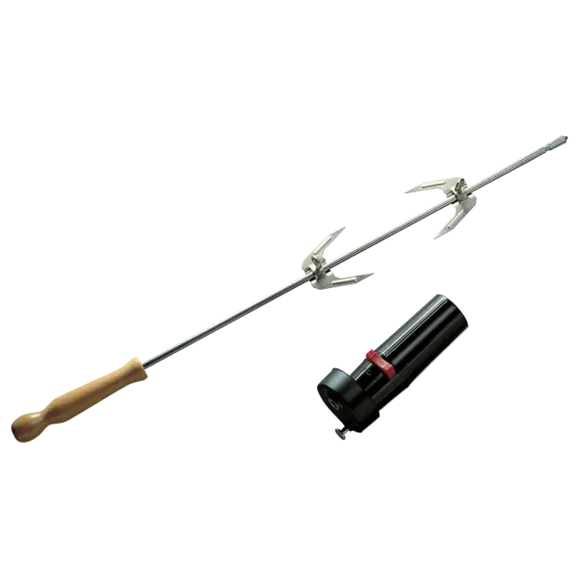 Barbecook grillspyd med 2 gafler og motor til kullgrill