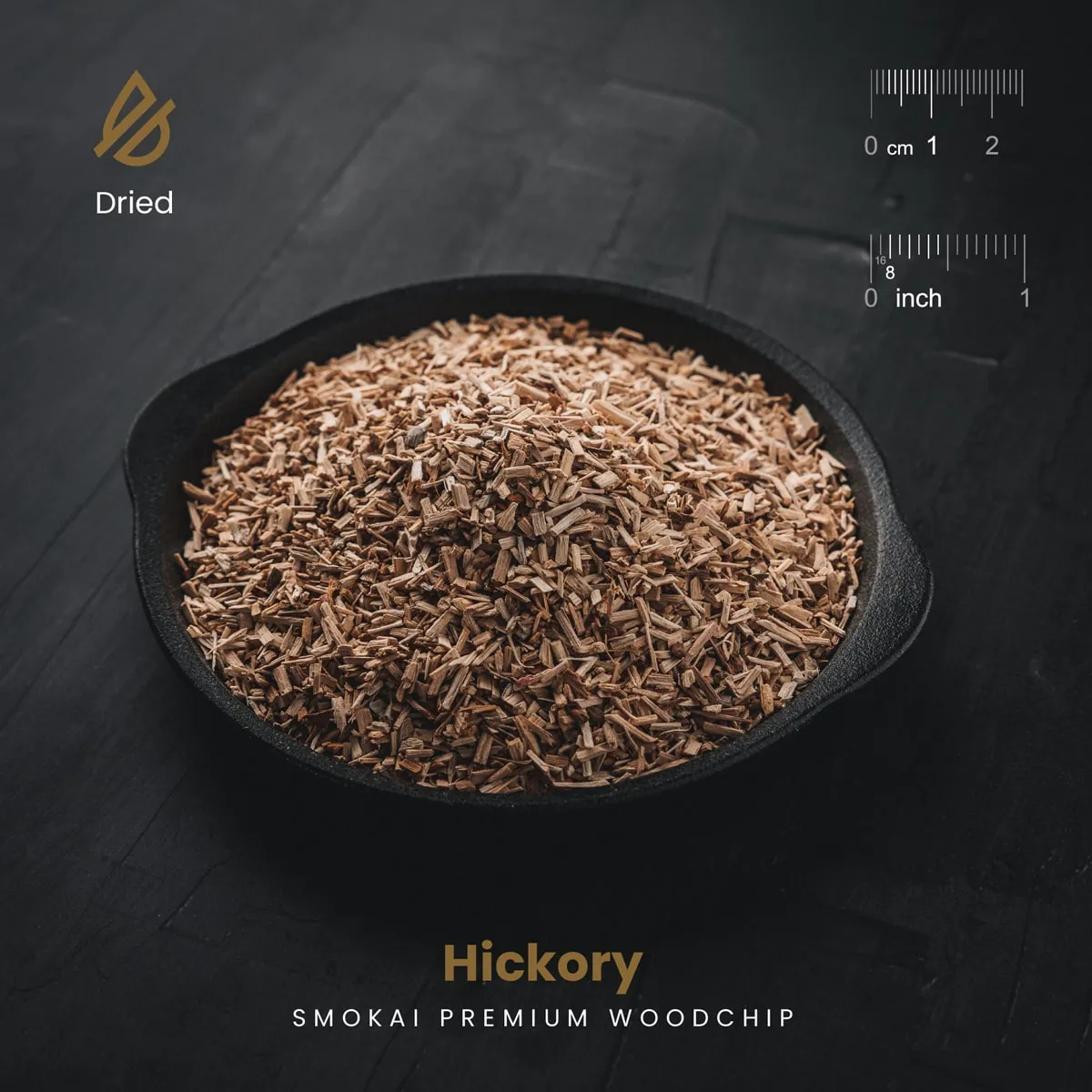 SMOKAI Premium Hickory Wood Chips røykflis 6 L hickory