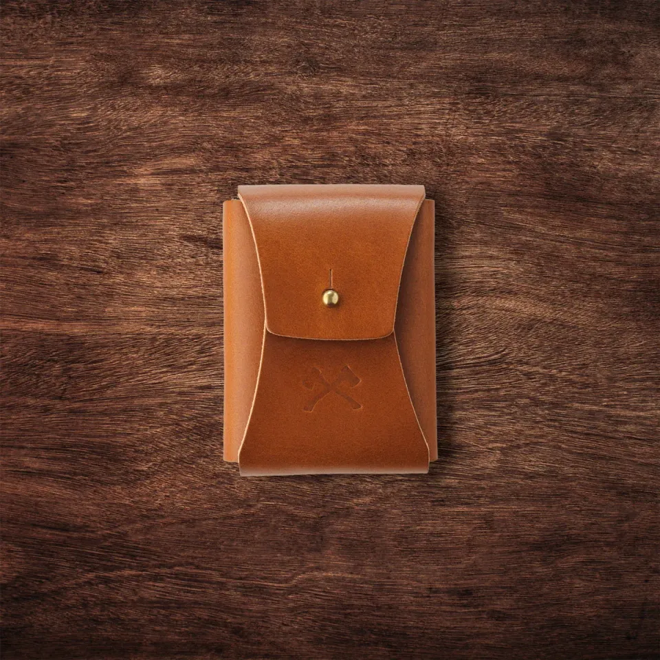 SMOKAI Leather Card Holster kortholder Tan skinn