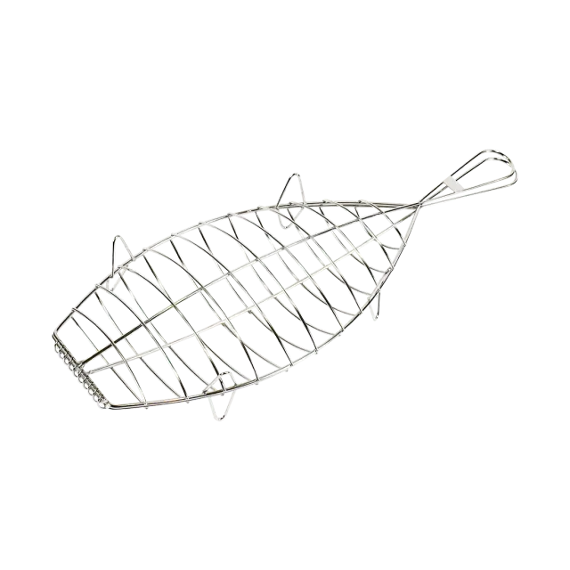 Kasai stor fiskekurv i rustfritt stål 45 x 20 cm