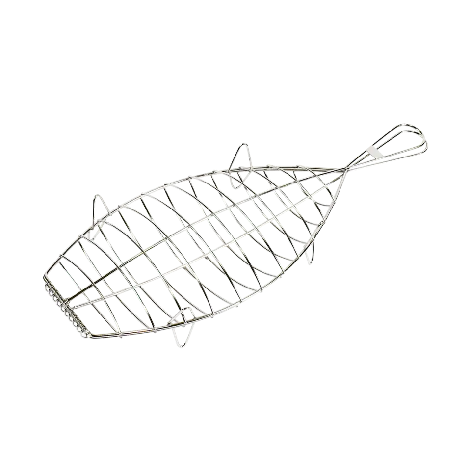 Kasai stor fiskekurv i rustfritt stål 45 x 20 cm