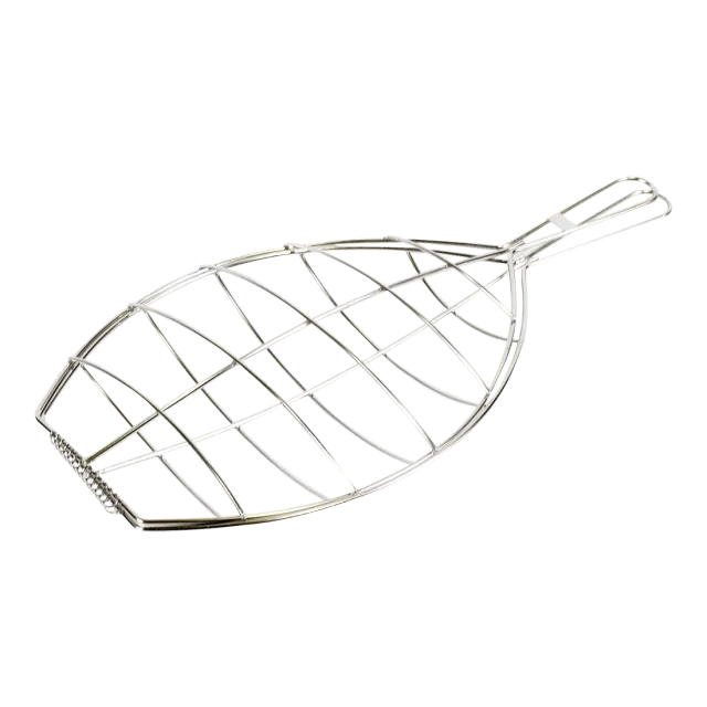 Kasai Stainless Steel Turbot Grilling Basket fiskekurv XL 42 x 30 cm rustfritt stål