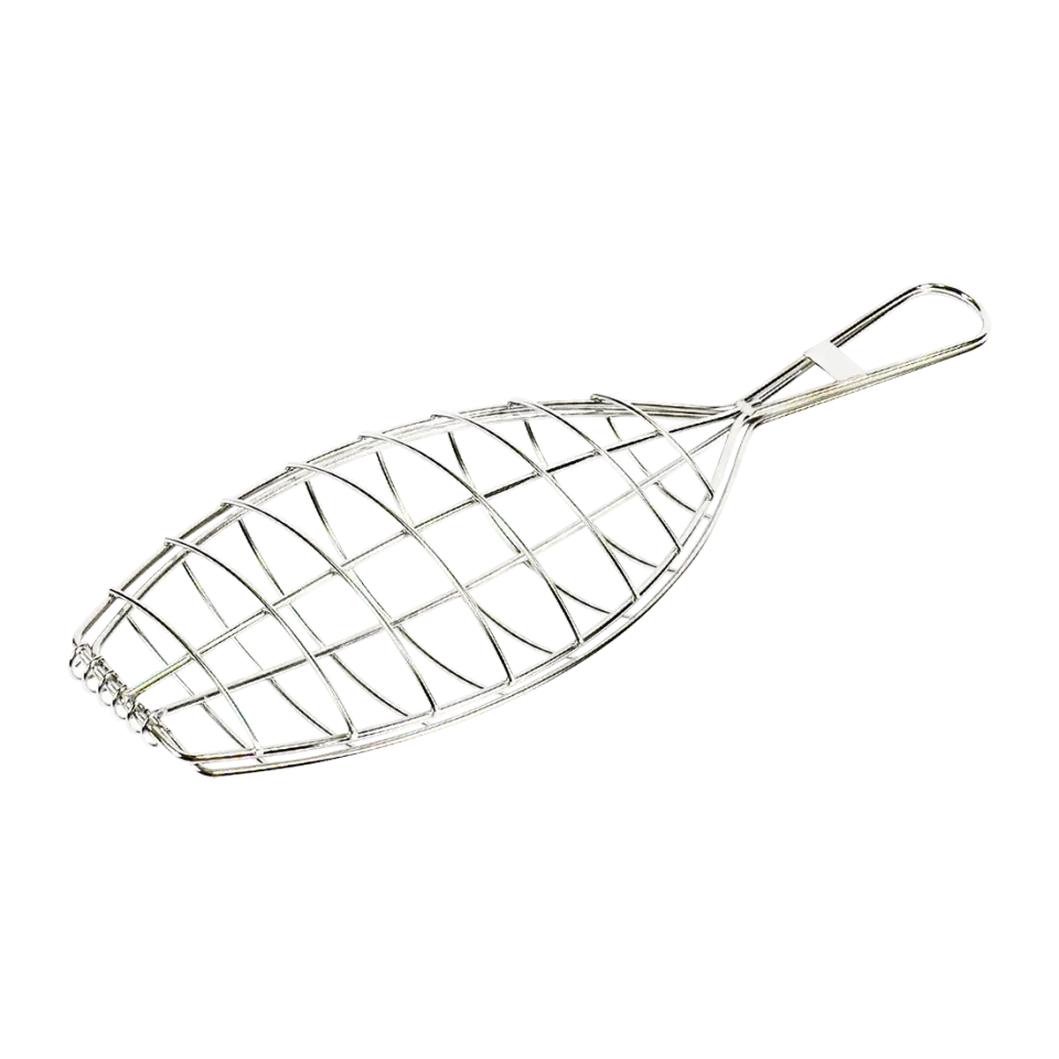 Kasai Stainless Steel Fish Grilling Basket fiskekurv medium 31 x 13 cm rustfritt stål