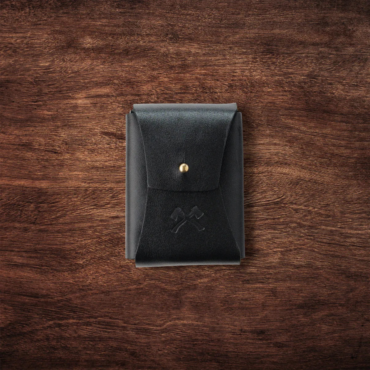 SMOKAI Leather Card Holster kortholder svart fullnarvet skinn