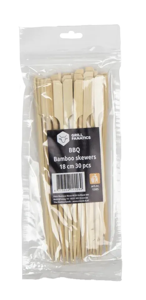 Grill Fanatics bambusspyd 18 cm med håndtak