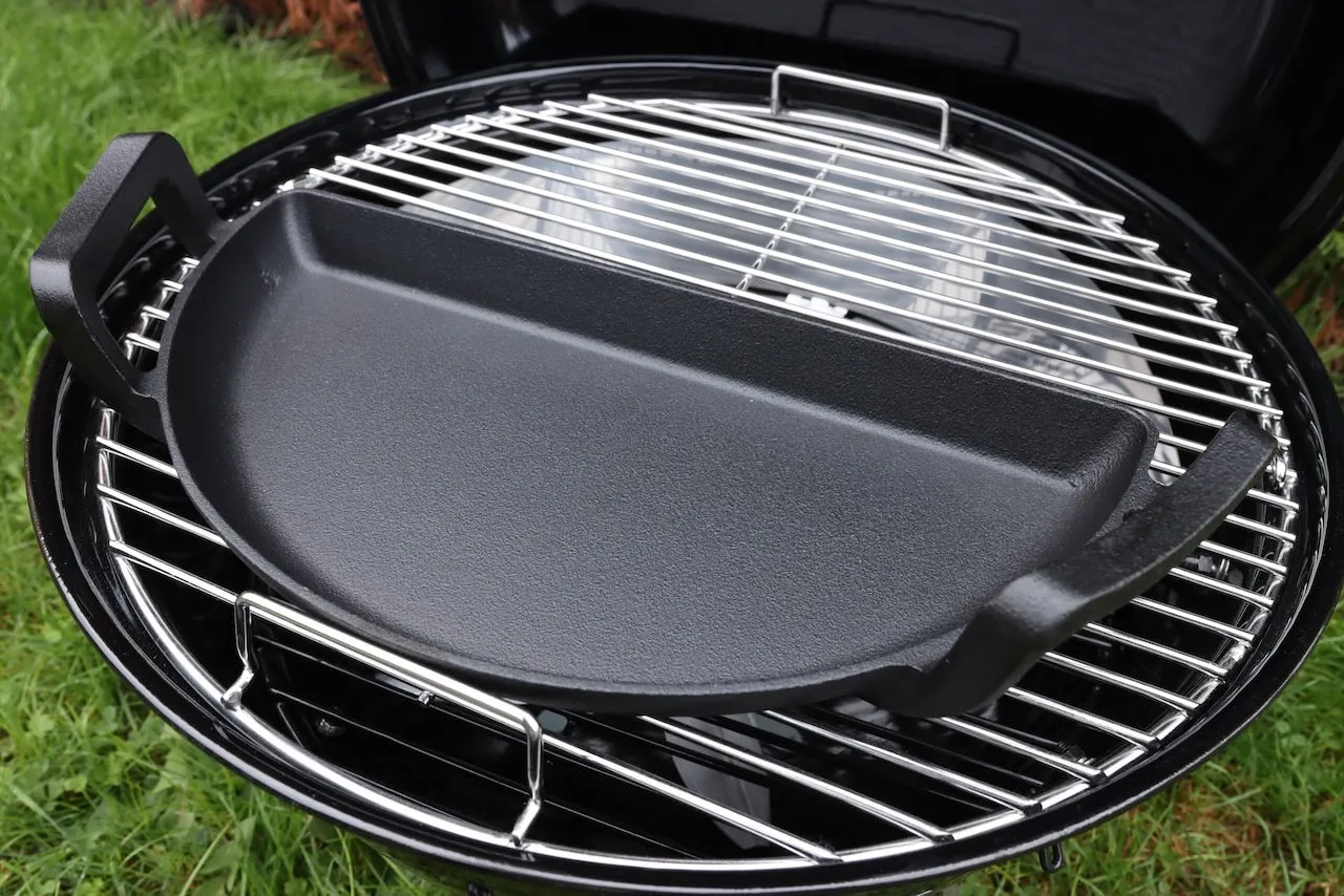 SnS Grills Drip ’N Griddle Pan 18 tommer støpejernspanne til grill