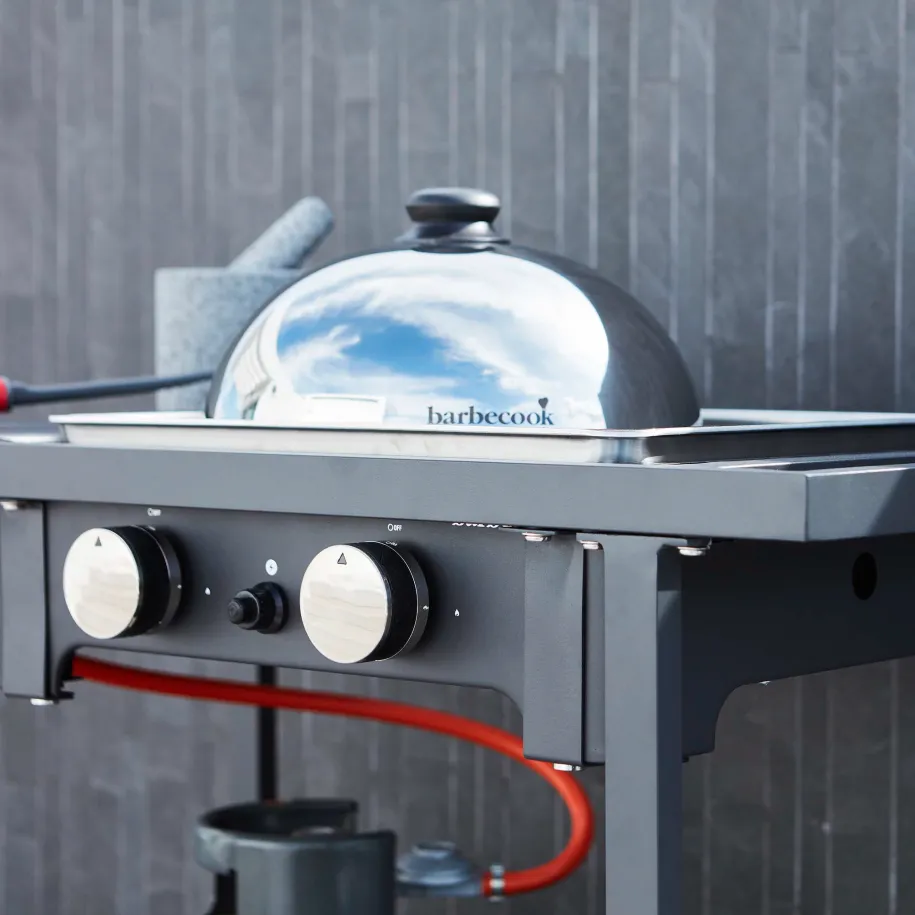 Barbecook Olivia planchakuppel Ø 30 cm i rustfritt stål