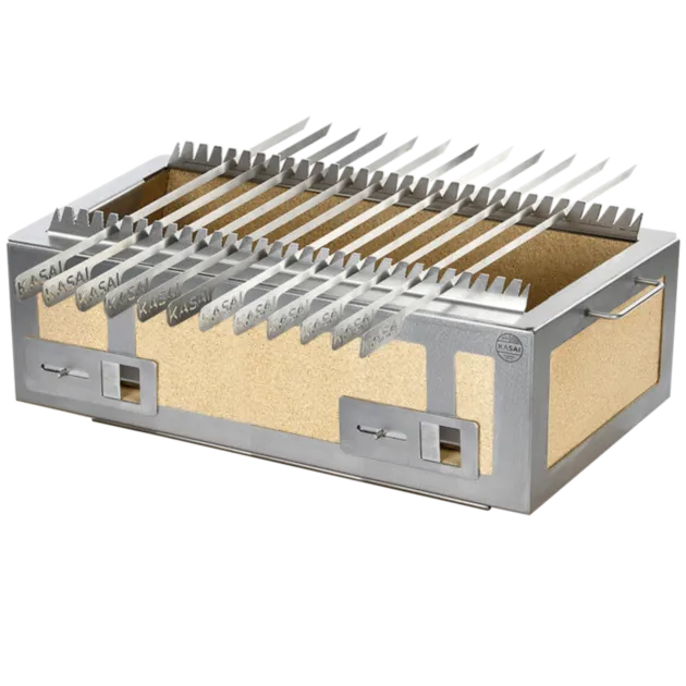 Kasai Konro Grill Skewer Edition konrogrill valgfri størrelse med spydstativ