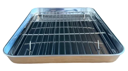 Grill Fanatics BBQ Roasting Pan with Rack stekebrett 31 x 24 cm rustfritt stål