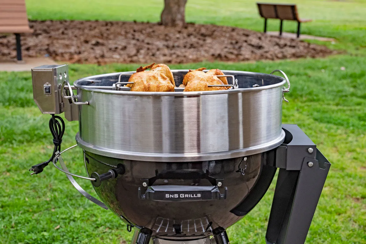 SnS Grills Slow 'N Sear Kettle Ring Rotisserie Kit rotisseri 22 tommer