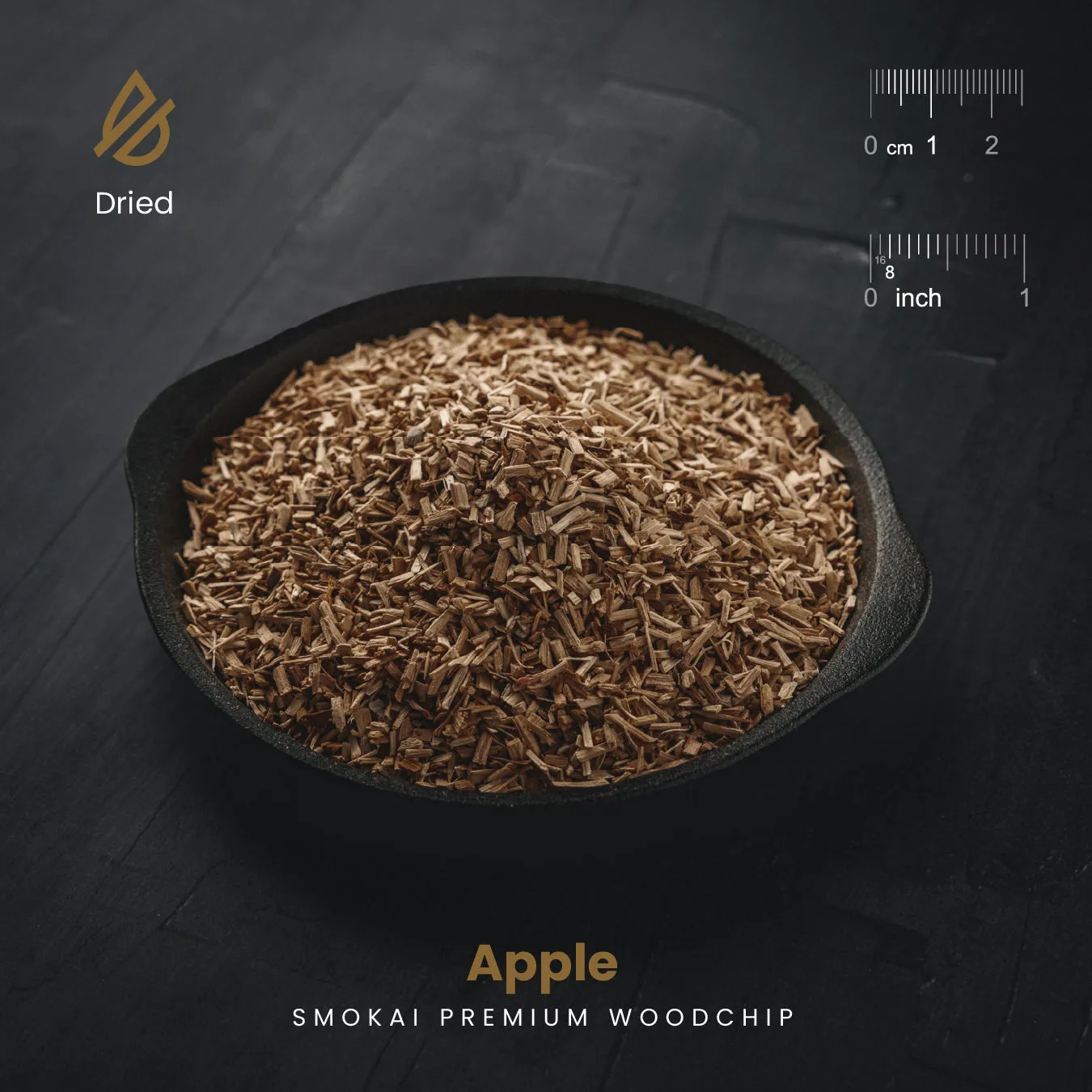 SMOKAI Premium Apple Wood Chips røykeflis 6 L lett røyk