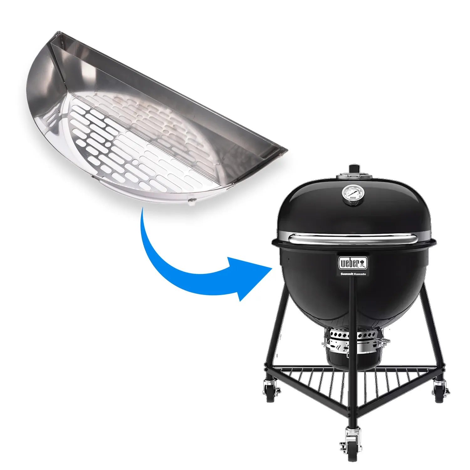 SnS Grills Slow ‘N Sear® Low Profile kullgrillinnsats Weber Summit
