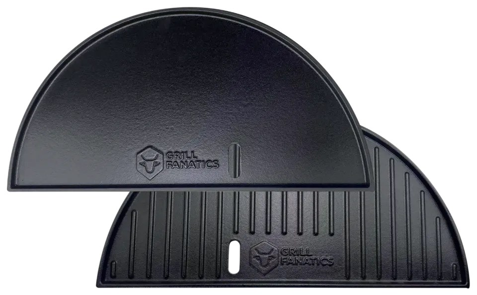 Grill Fanatics halvmåne grillplate plancha 46 cm støpejern