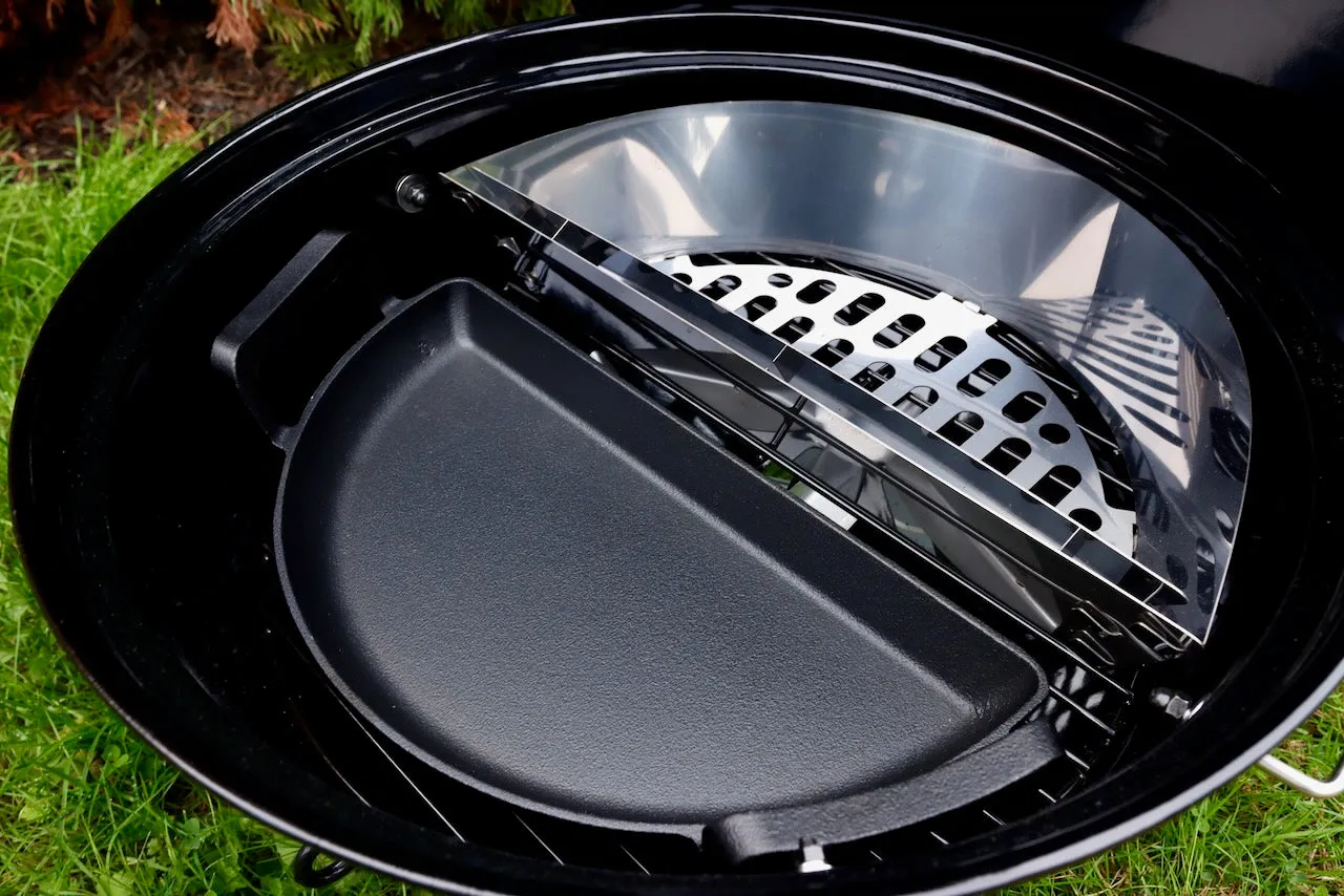 SnS Grills Drip ’N Griddle Pan 18 tommer støpejernspanne til grill