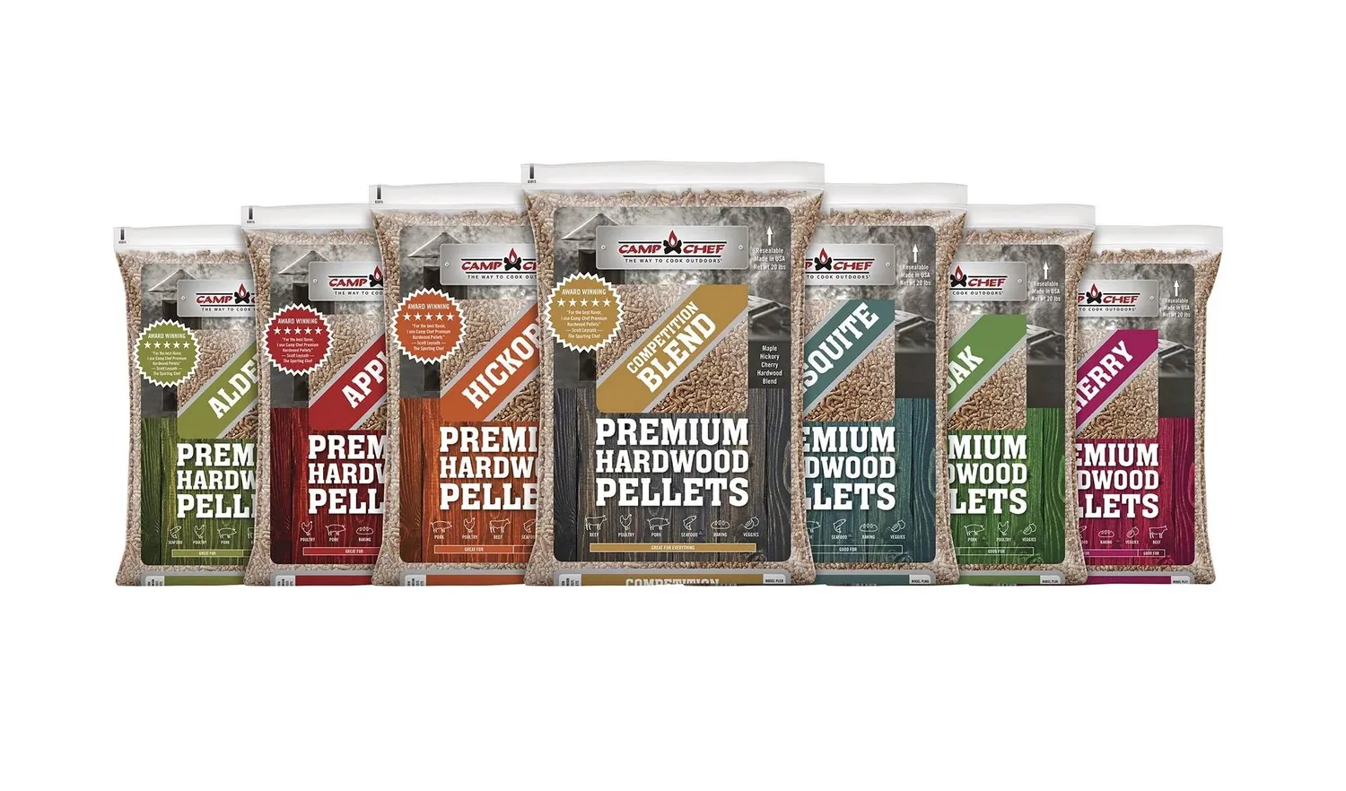 Camp Chef Hardwood Pellets grillpellets Southwest Mesquite 10 kg kraftig røyk