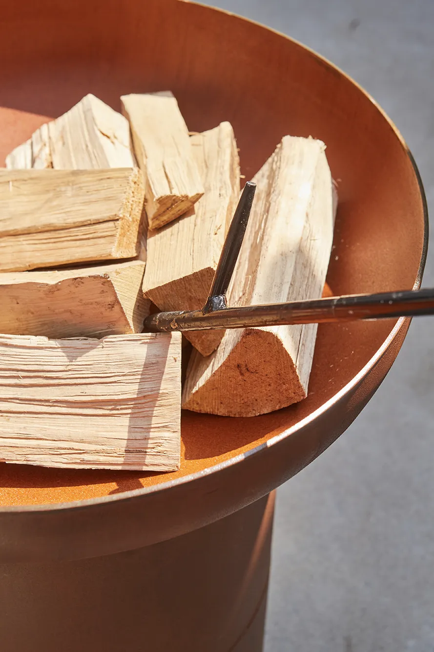 Barbecook ildrake med blåsehull