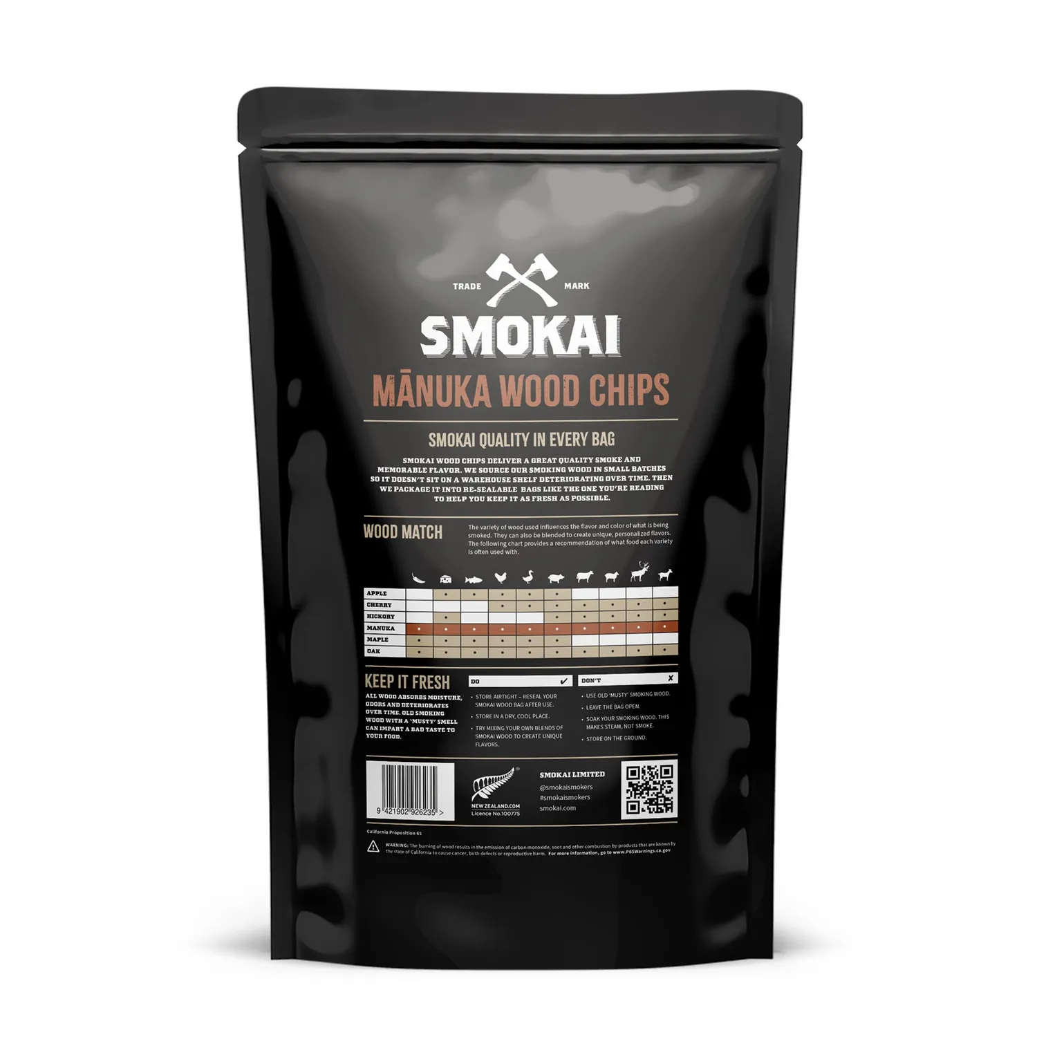 SMOKAI Premium Manuka røykeflis 6L tung røyk