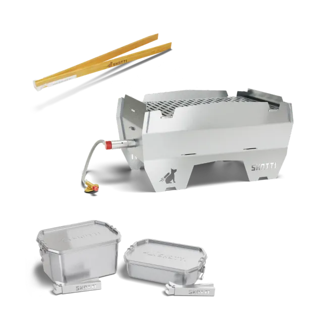 SKOTTI COOKING BUNDLE grillpakke med bokser 1 og 2,5 liter