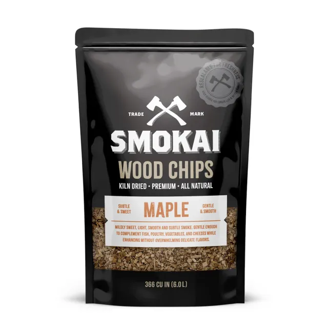 SMOKAI Premium Maple Wood Chips røykeflis 6 L lønn