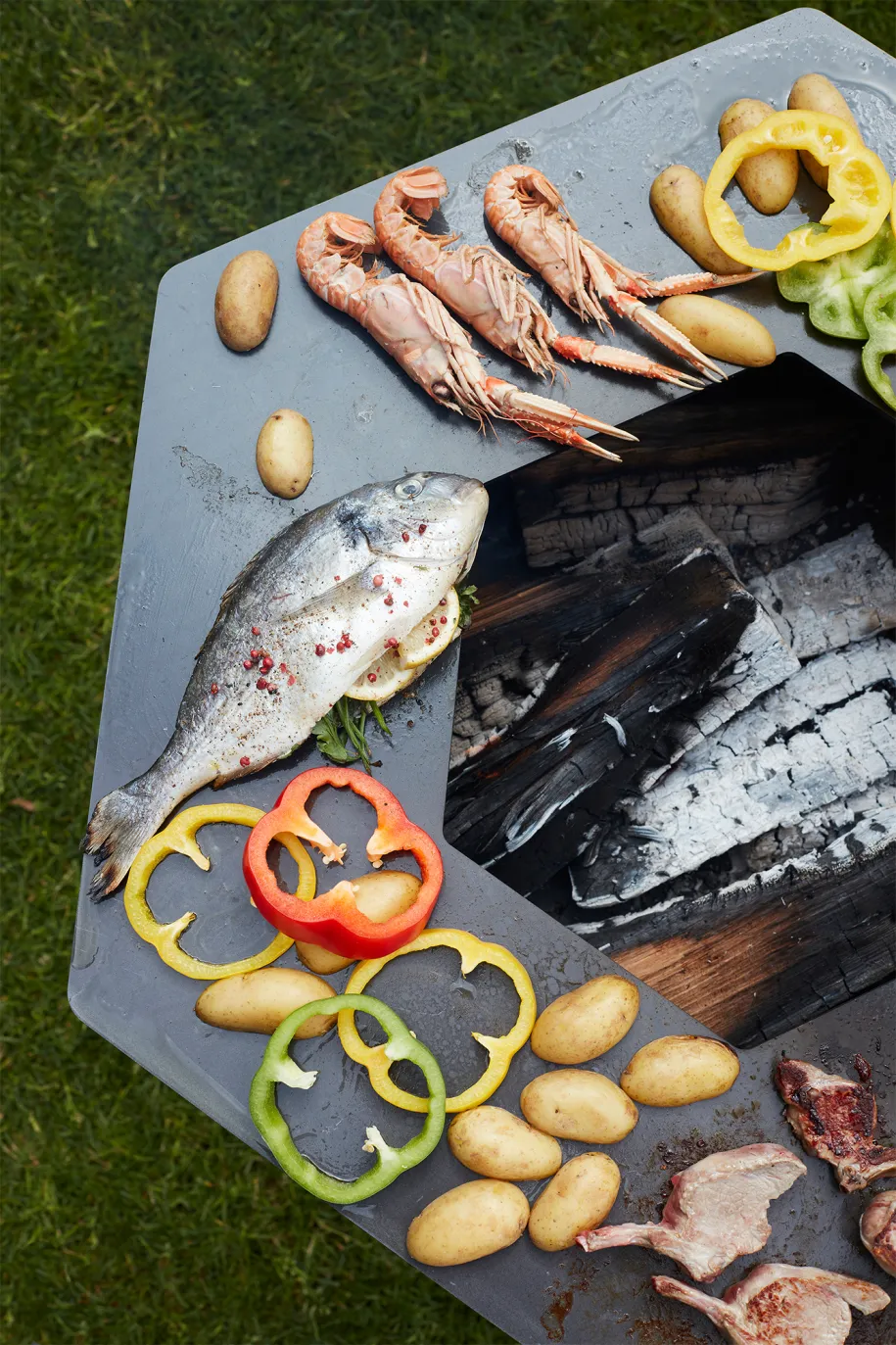 Barbecook Rila vedgrill og bålpanne